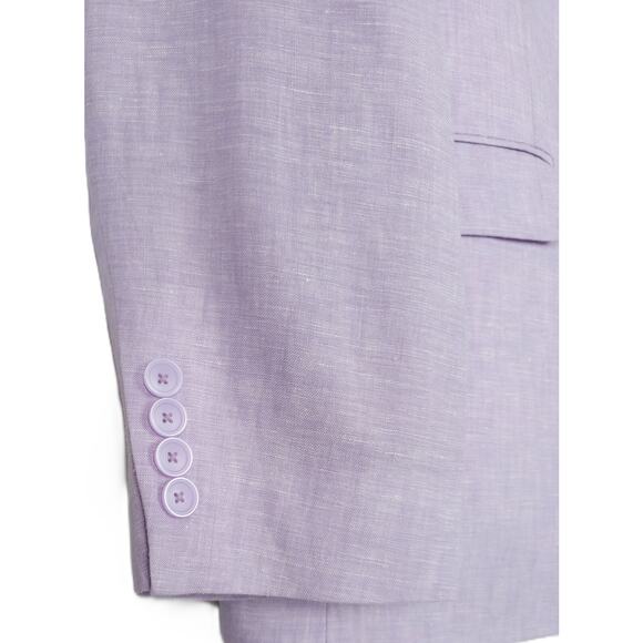 Bar III Men's Slim-Fit 100% Linen Suit Jacket Lavender Solid 42L NWT - Picture 5 of 7